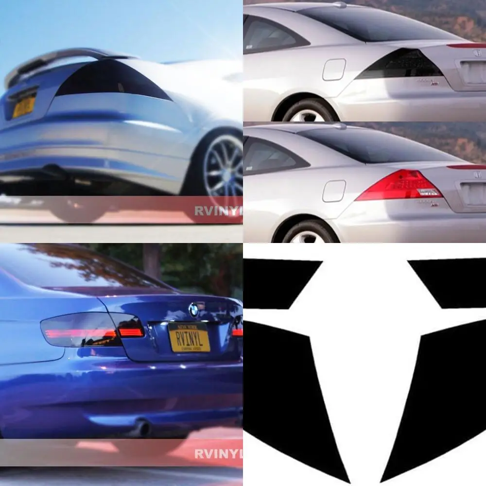 

Tail Light Tint Covers Compatible with Honda Accord 2006-2007 (Coupe) - Smoke