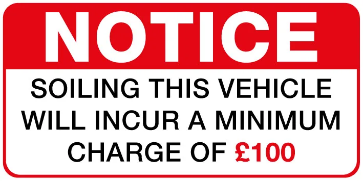 2 حزم 120x60 مللي متر مضحك التربة تهمة 100 £100 مثالية ملصق مائي لسيارة تاكسي مدرب حافلة حافلة صغيرة نافذة الوفير الجدار #2