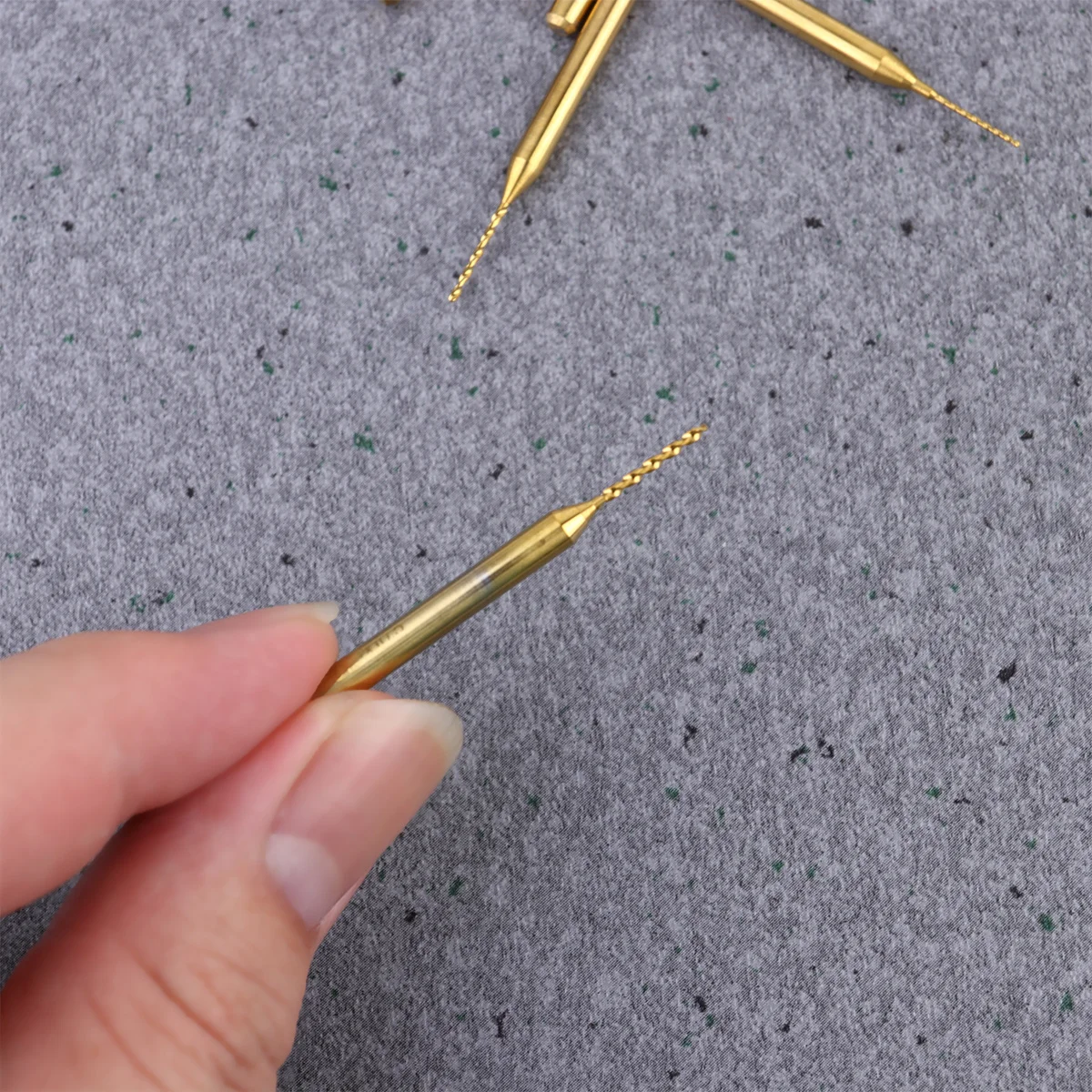 

10Pcs Titanium Coated Pcb Drill Bits 0.40-1.30mm High Hardness Cnc End Mill Tool Precision Engraving Cutter for Metal Plastic