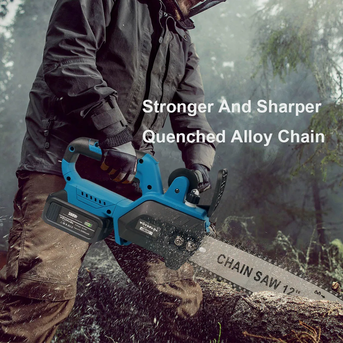 12 Inch Brushless Electric Chainsaw Cordless Lubricating Oil Chain saw For Makita battery Wood Cutter Woodwork Garden Tools