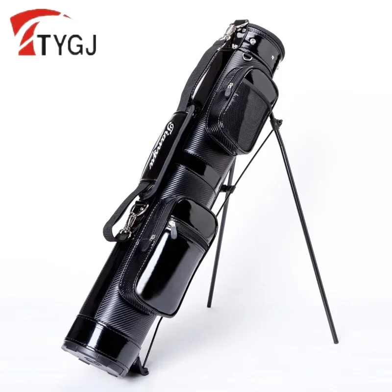 TTYGJ-PU Couro Golf Bracket Bag, impermeável leve Golf Rack Bag, alta capacidade portátil Gun Package, segure 8 a 9 clubes