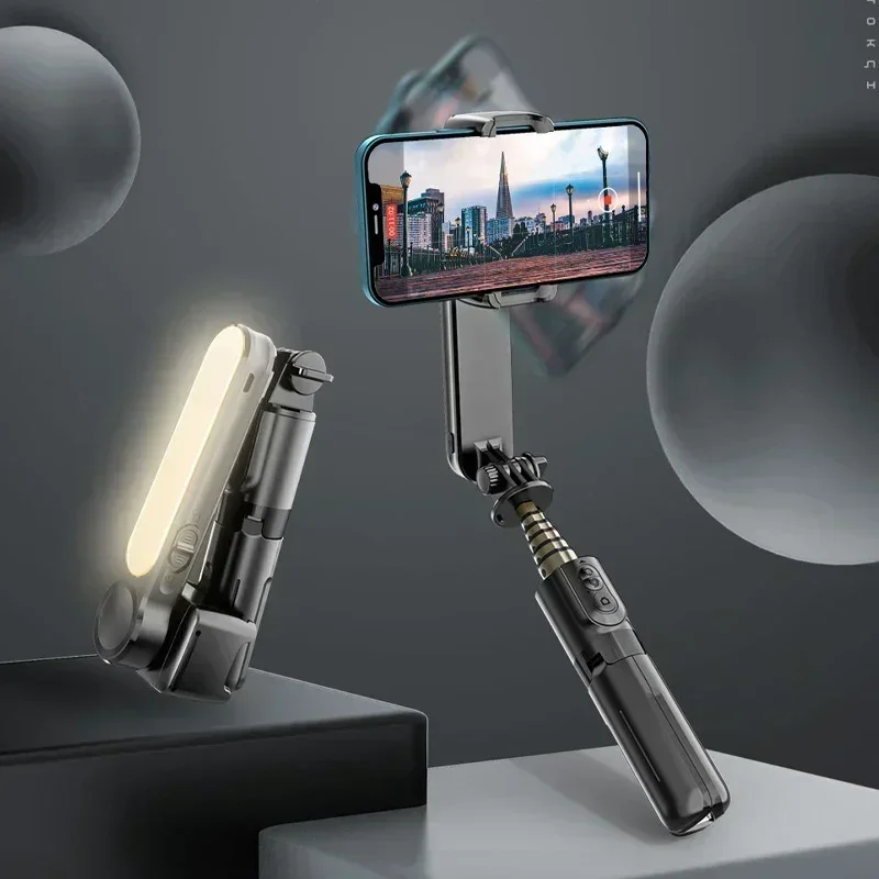 

Handheld Portable Phone Stand Tripod Built-In Extension Rod Object Tracking Fold Stabilizer Adjustable Fill Light For Smartphone