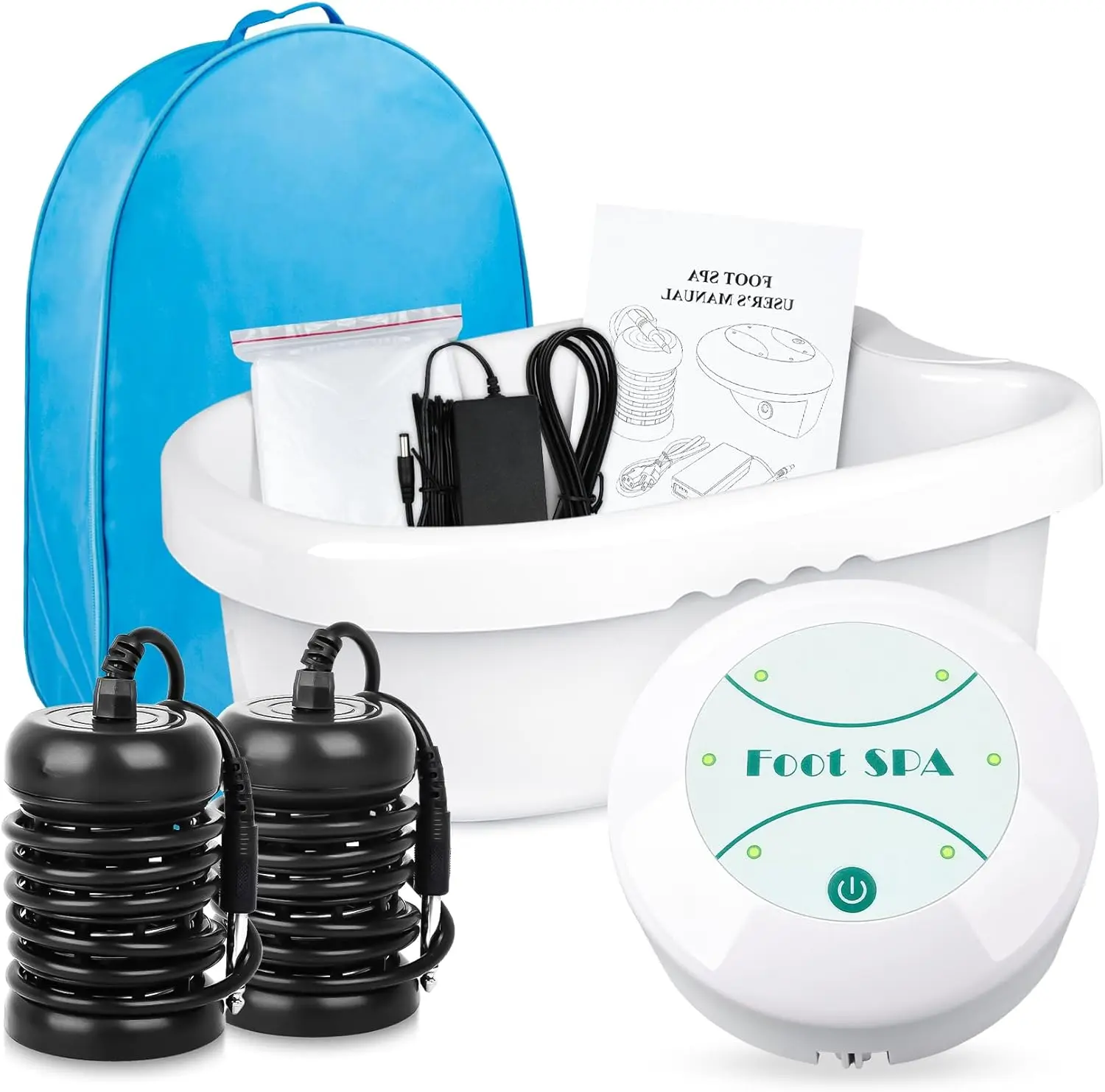 

Portable Ionic Foot Detox Machine with Storage Bag, 100 Spa Liners for At-Home Spa Cleanse
