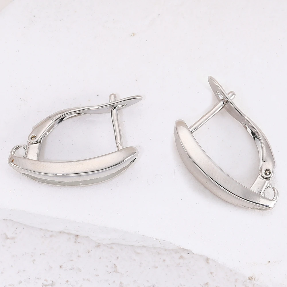Juya 2 4 6 Teile/los DIY Gold Silber Überzogene Anti-Allergie Verschluss Schwenzy Earwire Stiche Ohrstöpsel Verschluss Ohrring Haken zubehör – Detail 13