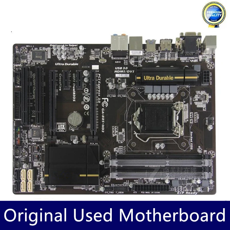

Б/у GA-B85-HD3 B85-HD3 LGA 1150 для материнской платы Intel B85 с разъемом LGA1150 DDR3 32 ГБ i7 i5 i3 USB3.0 SATA III, материнская плата для настольных ПК