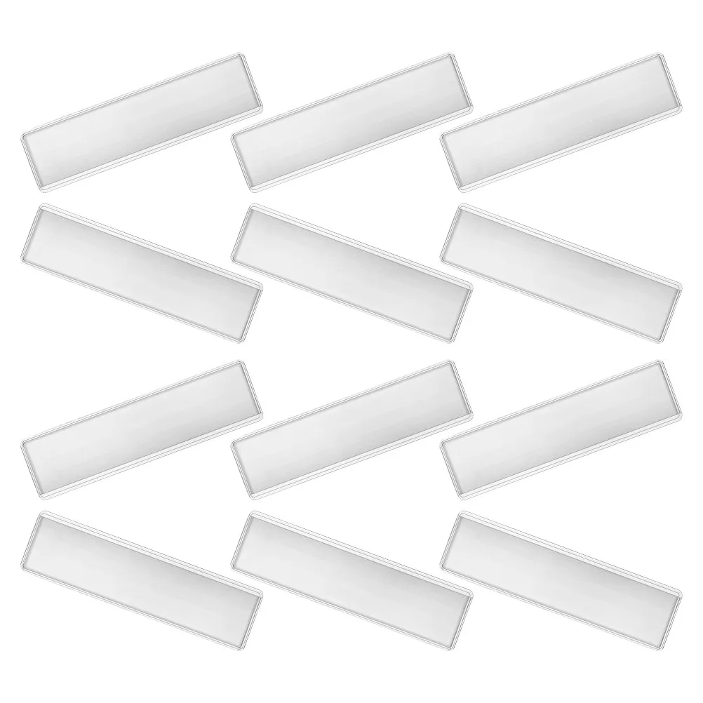 

25Pcs Self Adhesive Clear Plastic Sleeve Pockets for Index Cards Labels Business Cards Waterproof Office Home Warehouse Shelf