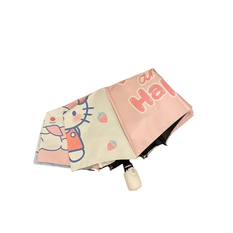 Kuromi parasol przeciwsłoneczny w ładna dziewczyna Sanrio słoneczny deszcz kot parasol słoneczny prezent urodzinowy dla dziewczyny ochrony Uv