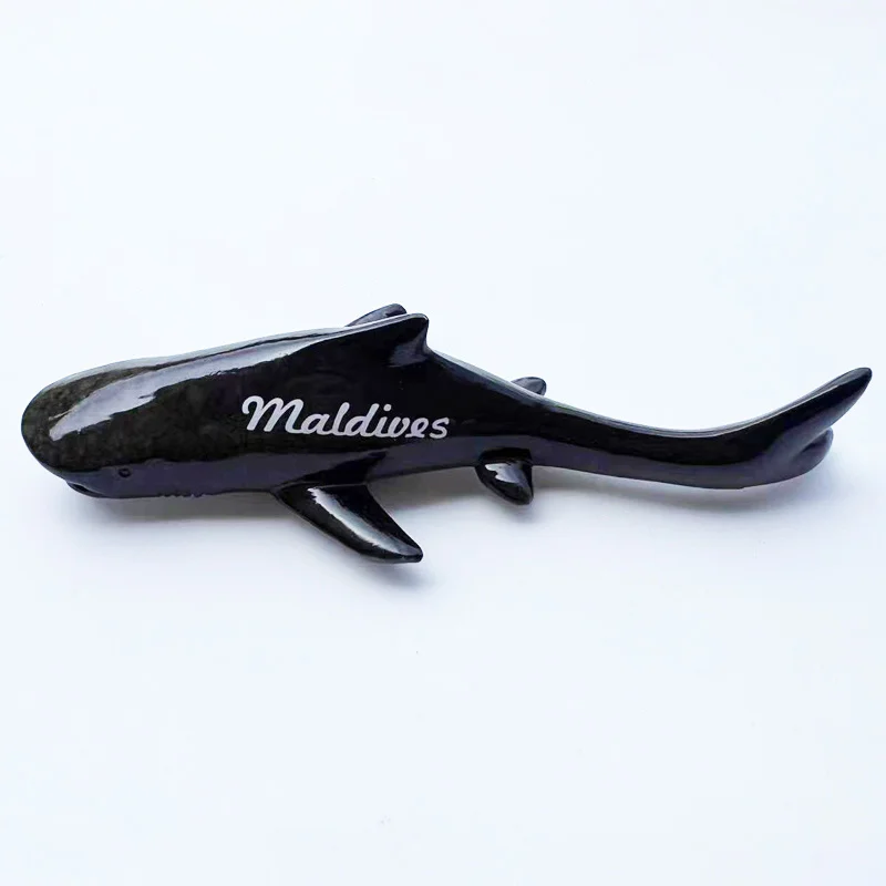 

Maldives Cultural Tourism Souvenirs, 3D Marine Life Blue Whale Refrigerator Magnet, Office, Home Kitchen Decoration
