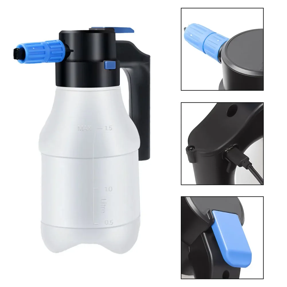 Electric Car Foam Sprayer 1.5L Foam Generator Car Wash 2600mAh Lithium Battery Foam Lance Endurance Car Wash Tool