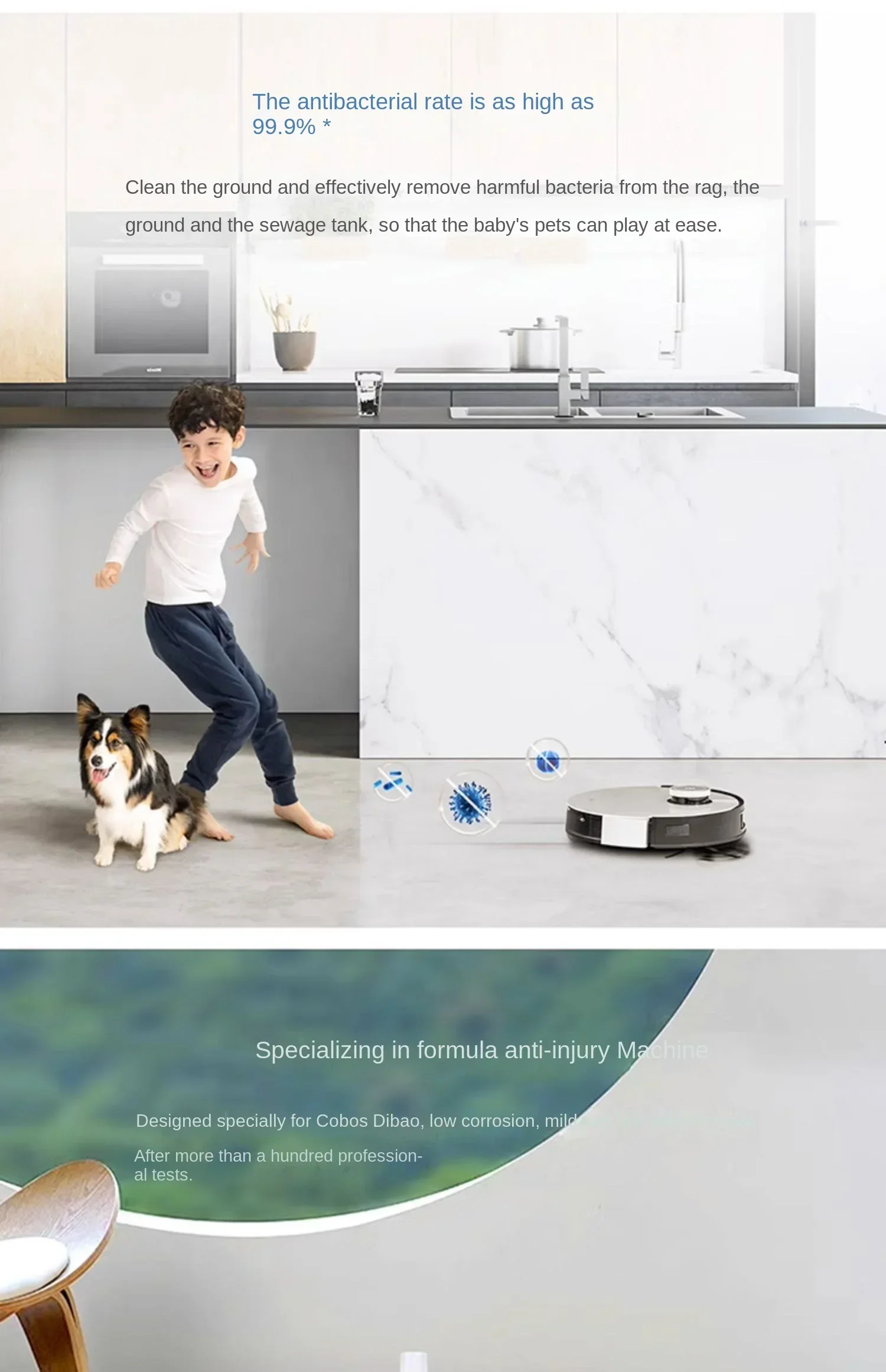 Ecovacs kevos宝物アクセサリー、特別な抗菌洗浄液、1x 1l、x2、t10、x1、t20シリーズ