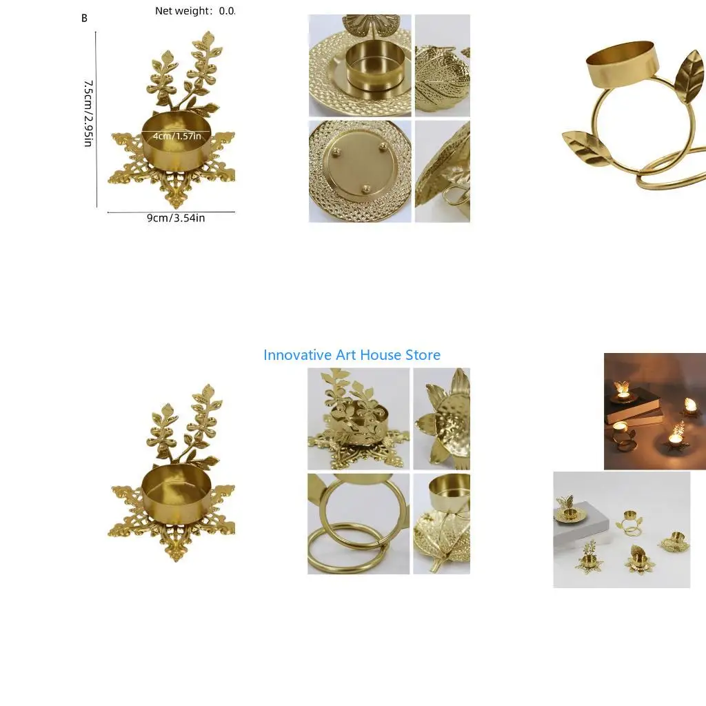E1PC Tapered Holders Iron Holders,Candlestick Holders for Centerpieces