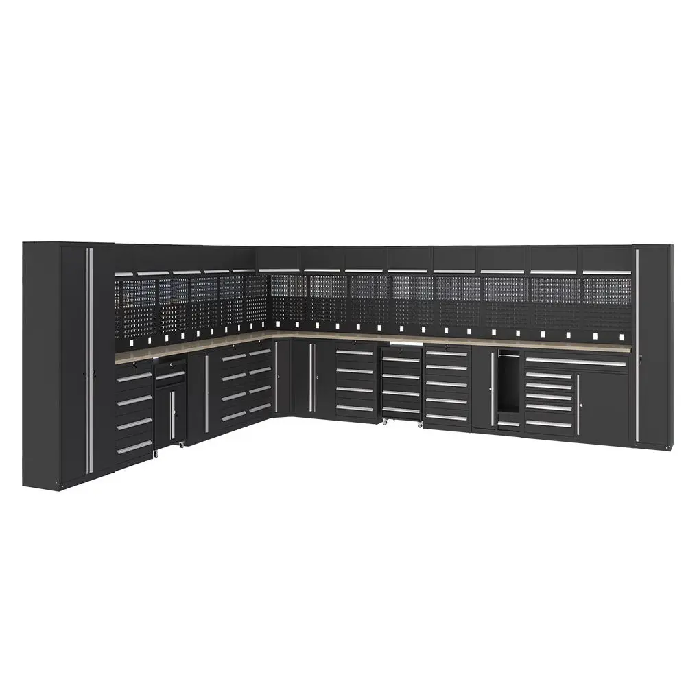 JZD Workbench Rolling Tool Box Garage Tool Cabinet Set  Garage Storage Cabinets System for Workshop