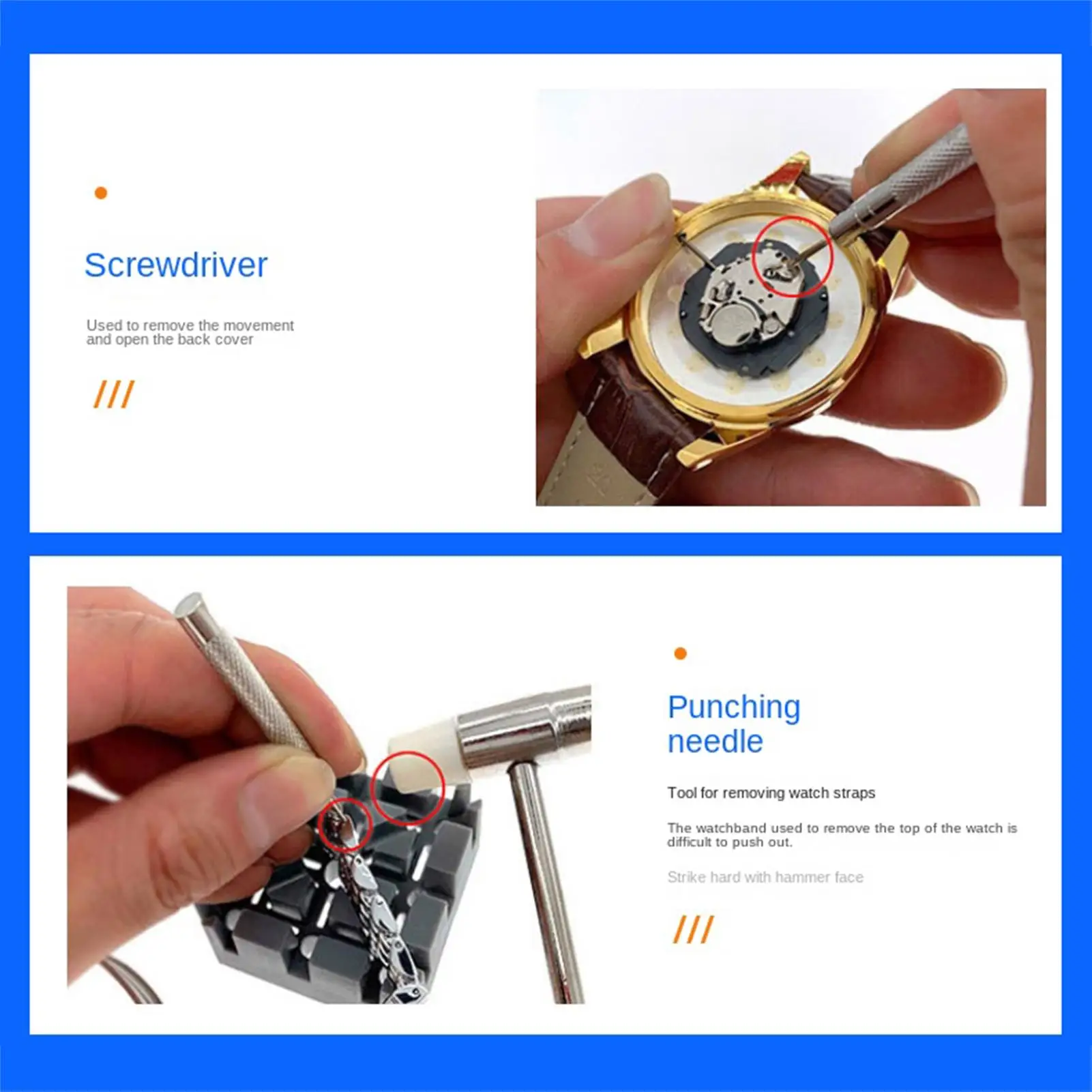 Watch Tool Kit Precision Opening Strap Adjustment Set Watch Battery Replacement Tools For Home Workshop Shop Beginners Men