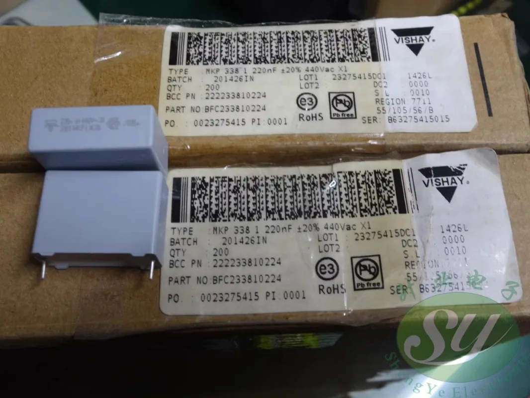 

5PCS MKP338 0.22uf/440vAC 220nf u22 224 New film capacitor BFC233810224