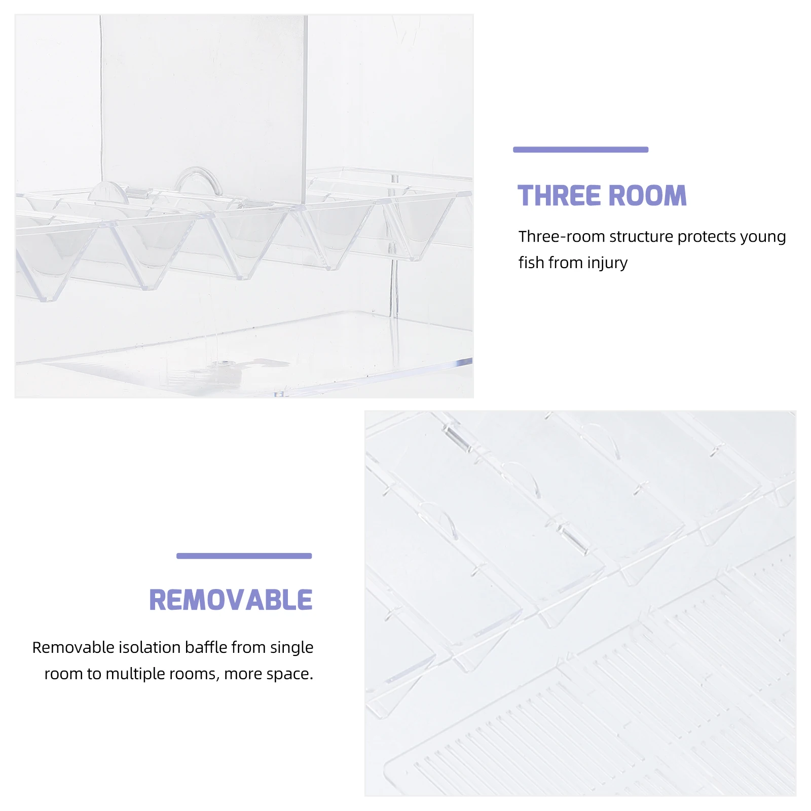 

Aquarium Breeding Box Acrylic Durable Transparent Fish Isolation Case Multi-Function Aquarium Breeding Accessory
