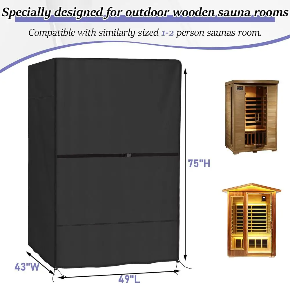 Sauna Room Cover Outdoor Wood Sauna Dynamic Sunlighten Protection
