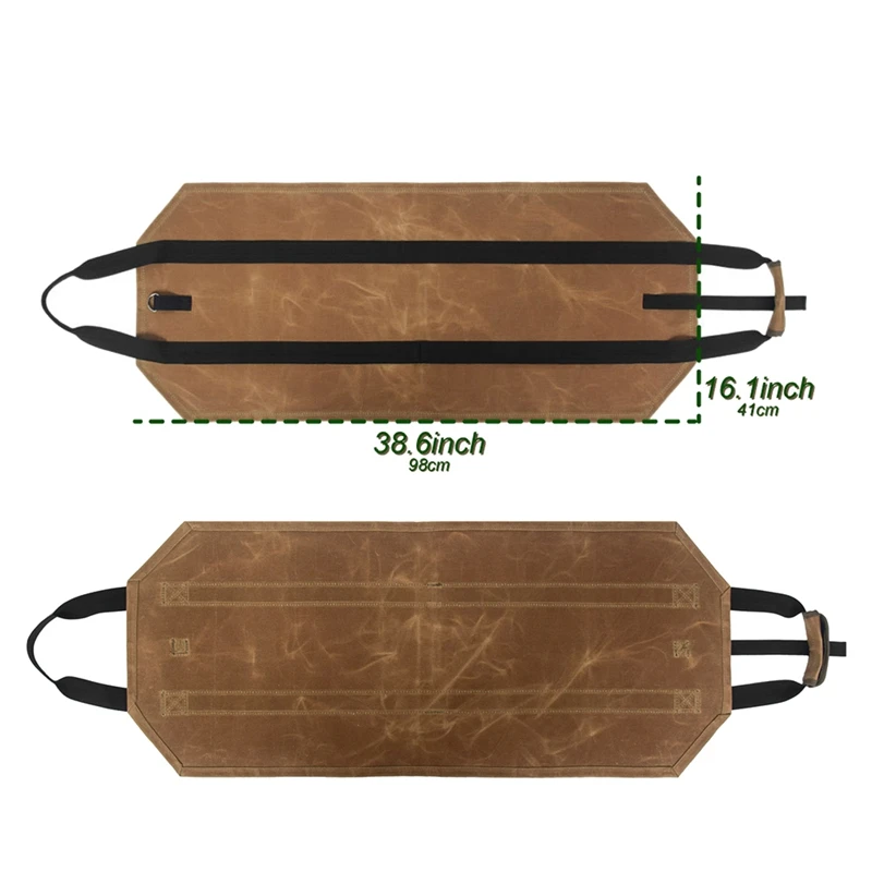 Canvas Firewood Wood Carrier Bag Log Camping Outdoor Holder Carry Storage Bag Wooden Canvas Bag Hand Bag