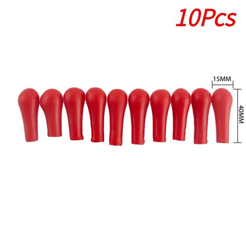 10Pcs Dropper Red Rubber Bulb Head Dropping Bottle Insert Pipette Lab Supplies.