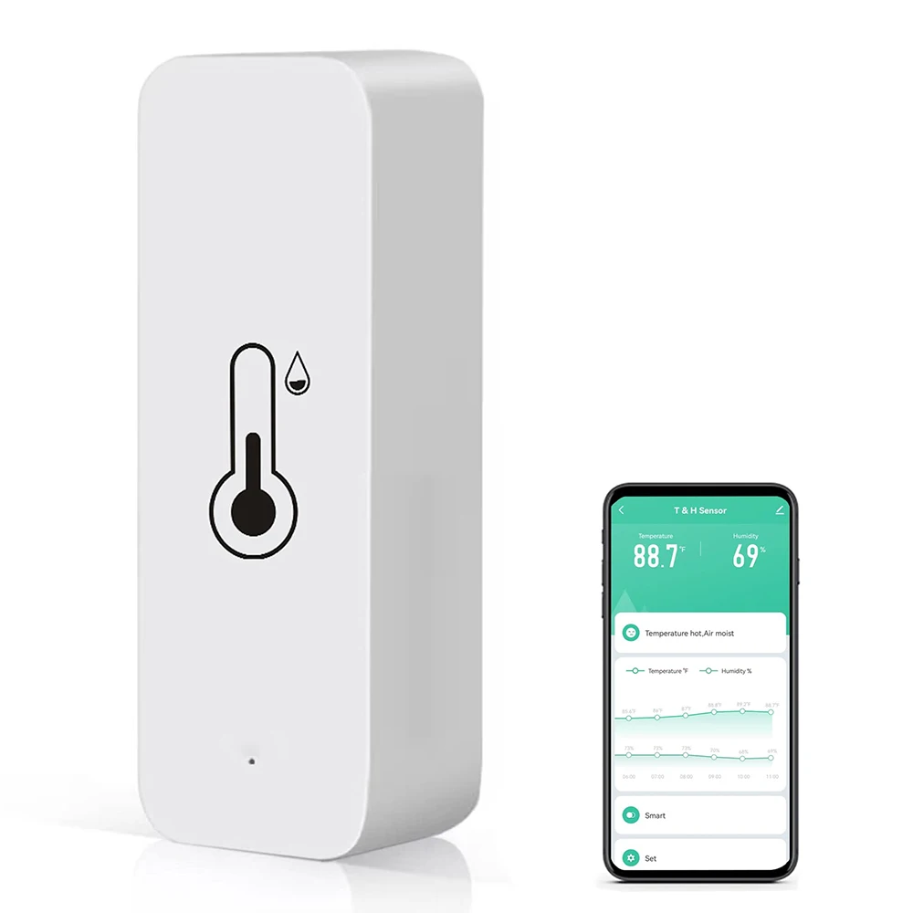 WiFi Temperature Humidity Monitor with App Alerts