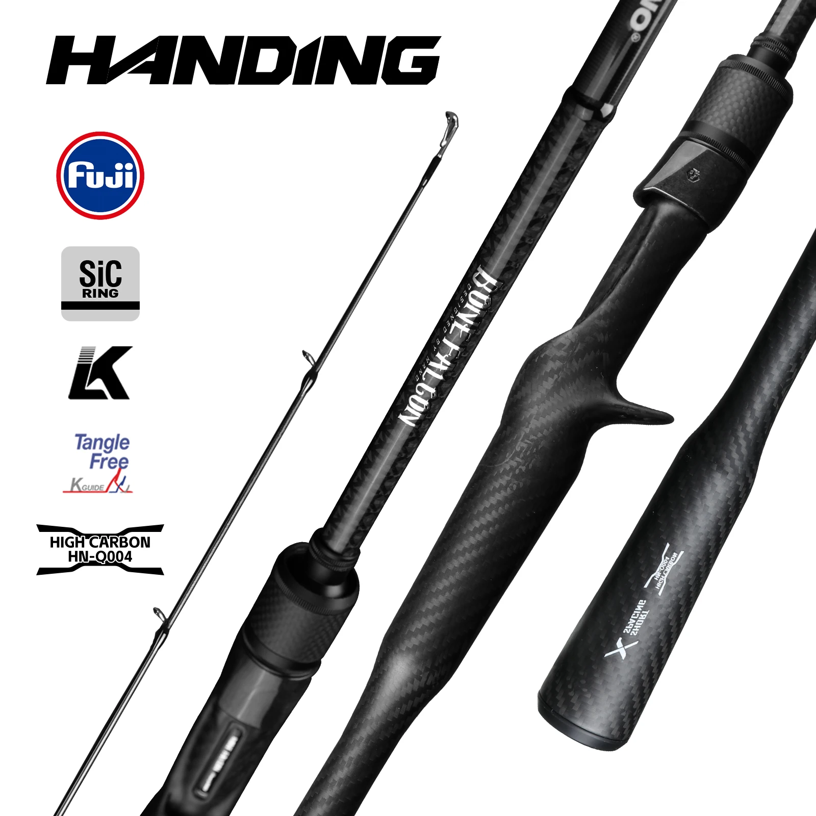 falcon fishing pole Cara Casting Rod 6'8"/Medium Heavy free K Frame guides Falcon Coastal XG 7' Saltwater