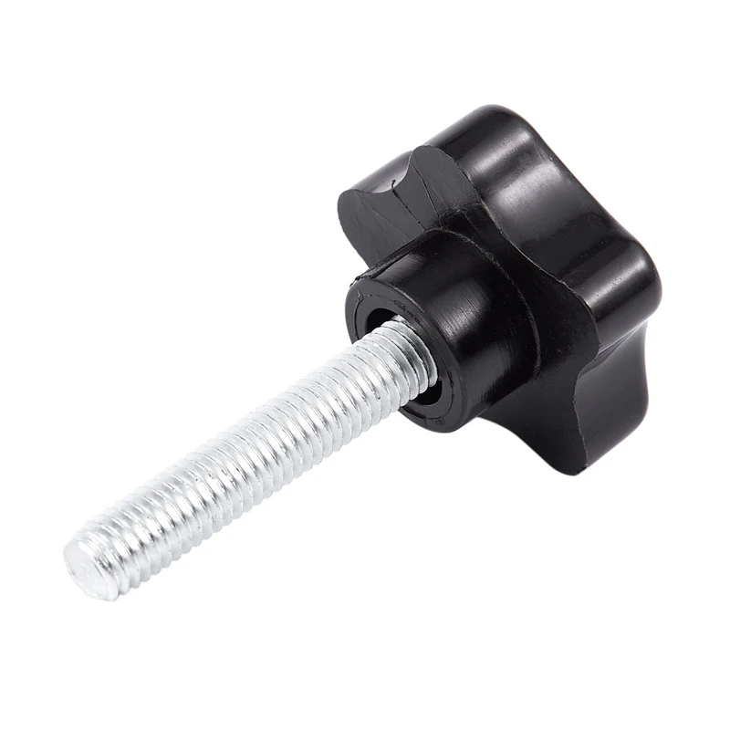 2X M8 X 40Mm Screws Star Head Wing Screw Clamp Knob Handle Black