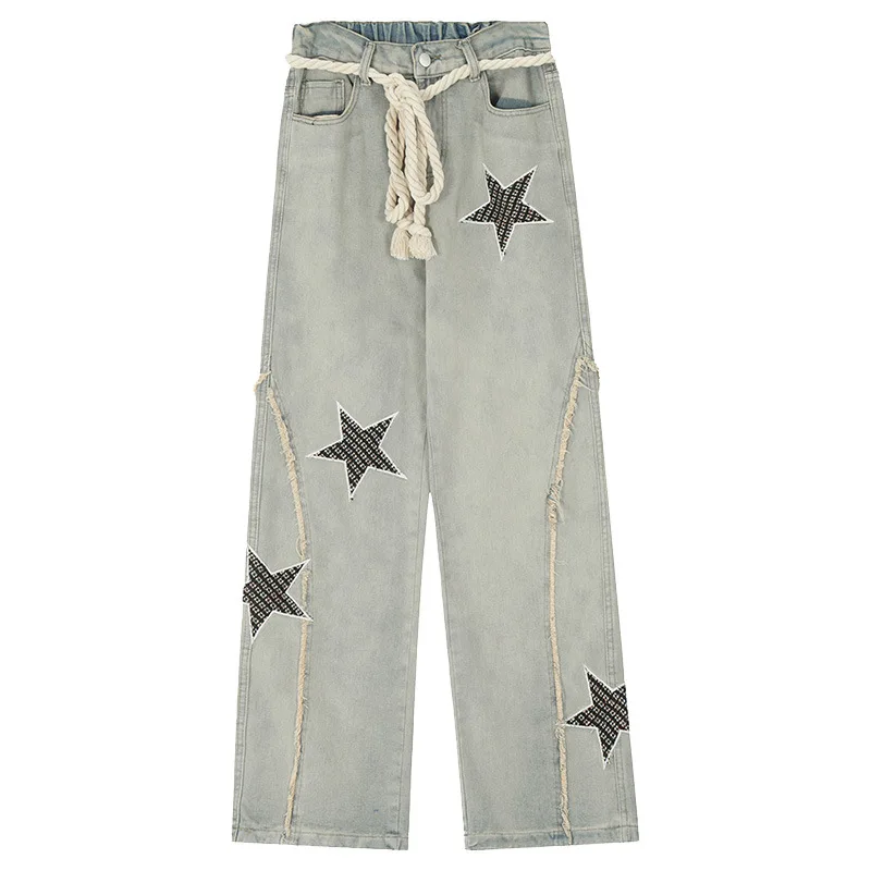 Pantalones vaqueros clásicos Retro Para hombre y mujer, Jeans Cargo rectos de gran tamaño con cremallera, estilo Hip-Hop, Punk, Y2K, deportes al aire libre