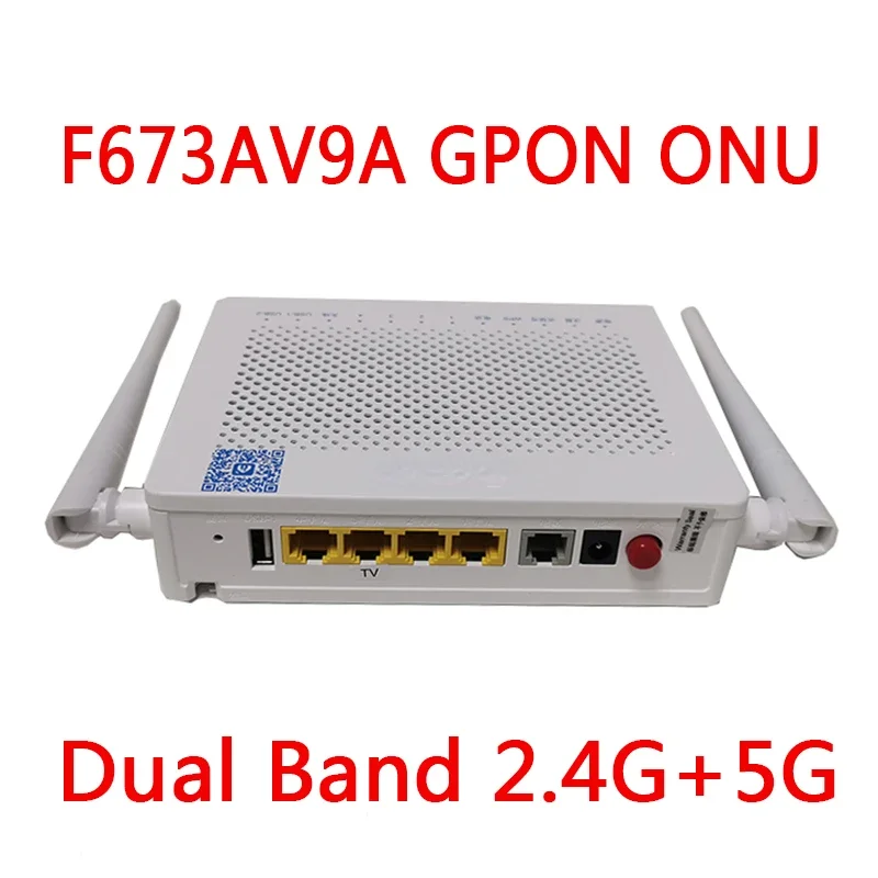 6PCS 100% Brand F673AV9a F673AV9 4GE 2.4G & 5G Dual Band WIFI GPON Optic Fiber ONU FTTH English Firmware ONT AC