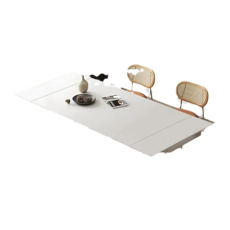 Acrylic slate retractable dining table, simple cream wind suspension rectangular table