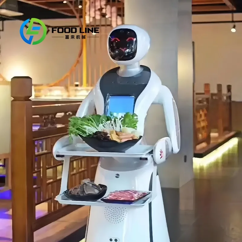 Customized Intelligent Humanoid Waiter Robot Automatic Delivery Service Equipment For Hotel Restaurant Catering Commercial