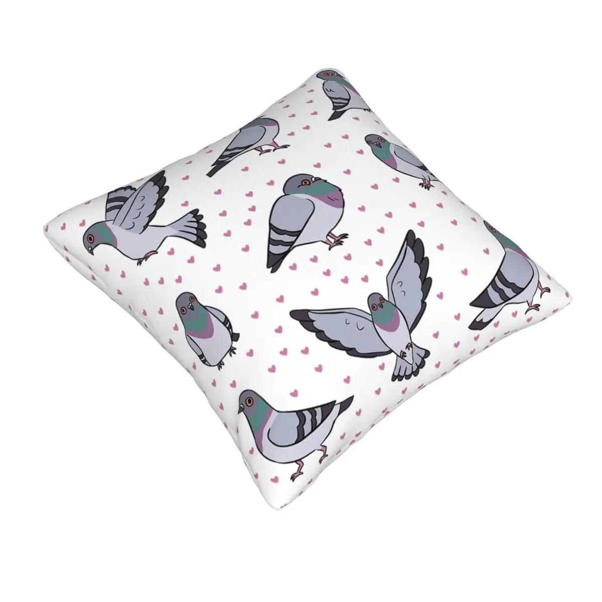 Cute Cartoon Pigeons Pack Square Pillowcase Pillow Cover Cushion Decor Comfort Throw Pillow for Home Sofa
