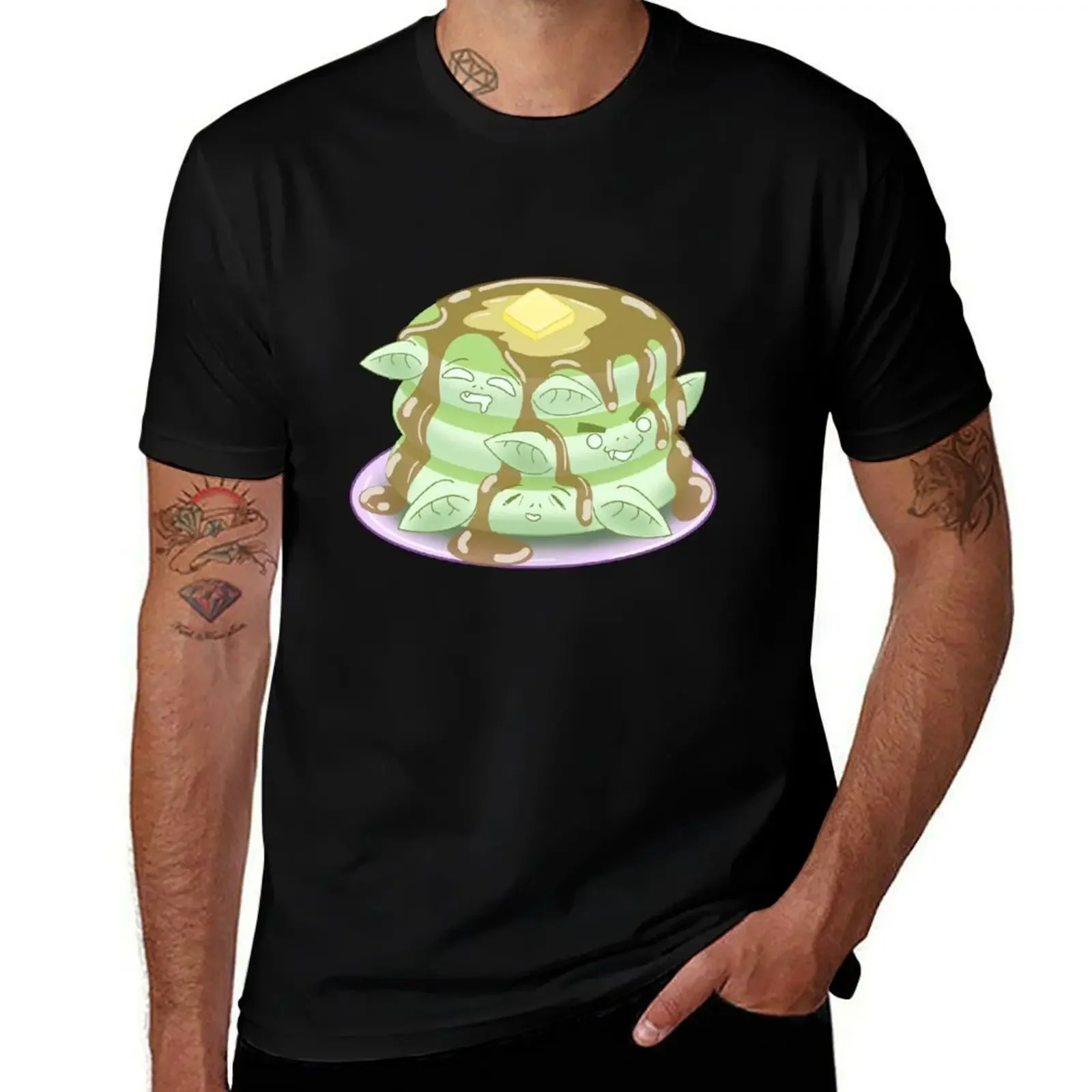 

Goblin short stack T-Shirt Funny t-shirt blue archive boys animal print men t shirts high quality