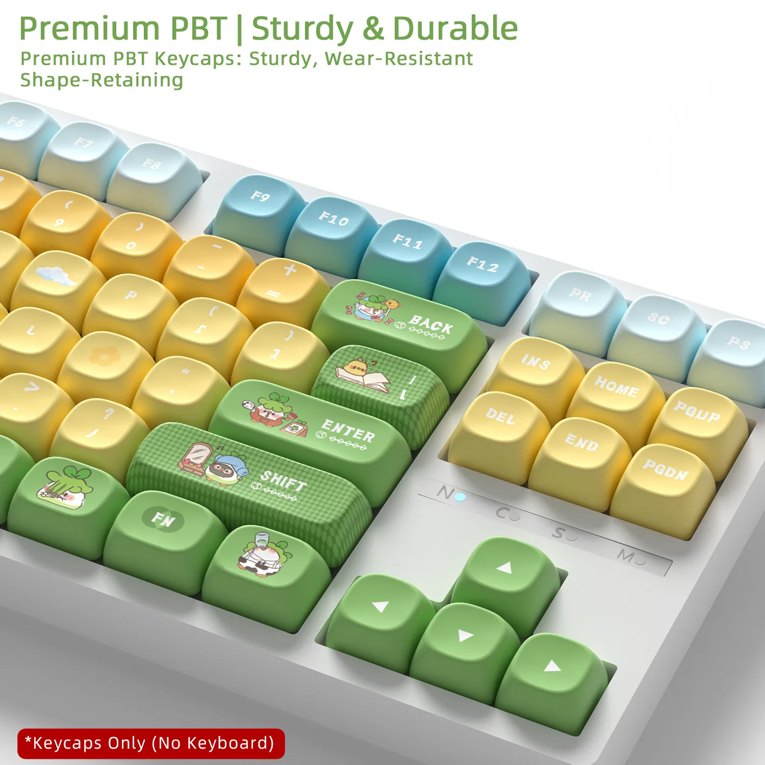 Cute Chick Keycaps 121 Keys PBT Material MOA Profile DYE-SUB For MX Switch Wooting Mechanical Keyboard Keycaps ISO ANSI Layout
