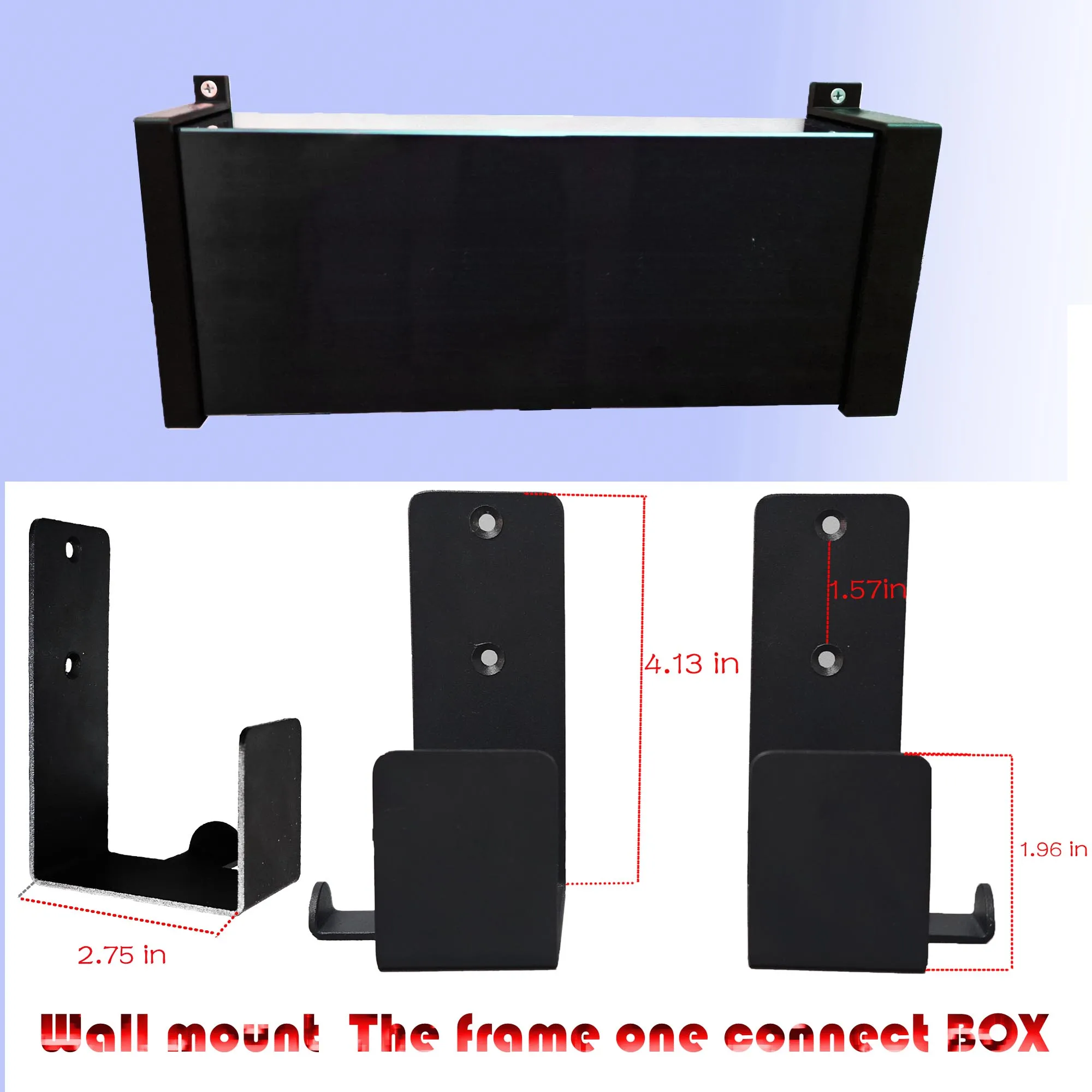 Совместим с Samsung Frame TV One Connect box Настенное крепление Большая версия 43–75 дюймов Большие кронштейны для крепления на стену Вешалка