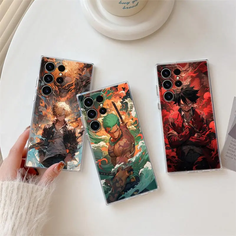 

Ones Anime -Piece Roronoa Zoro S26 Ultra Case For Samsung Galaxy S25 S26 S24 S23 Ultra S22 S20 Plus S21 FE A57 Clear Phone Cover