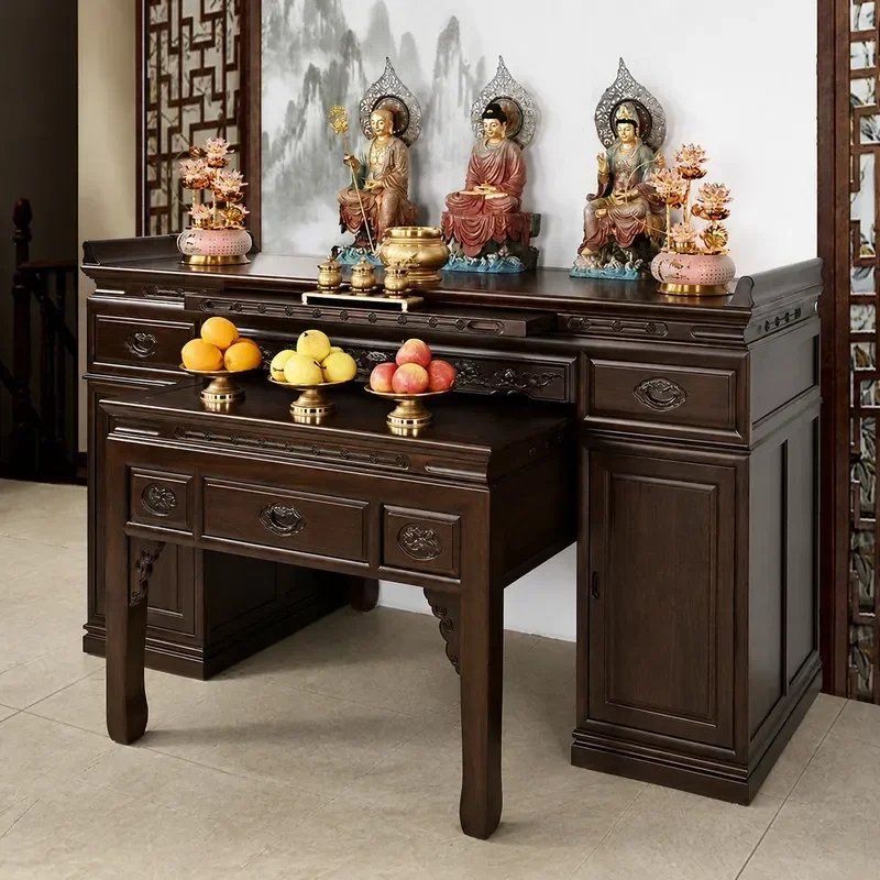 Modern Light Luxury Small Buddhist Shrine Cabinet Household Offering Table God of Wealth Incense Stand