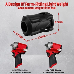 Brand New Impact Wrench Boot For Milwaukee M&12 Flexible Lightweight Material Portable Practical Protective Sleeve Smart Cover