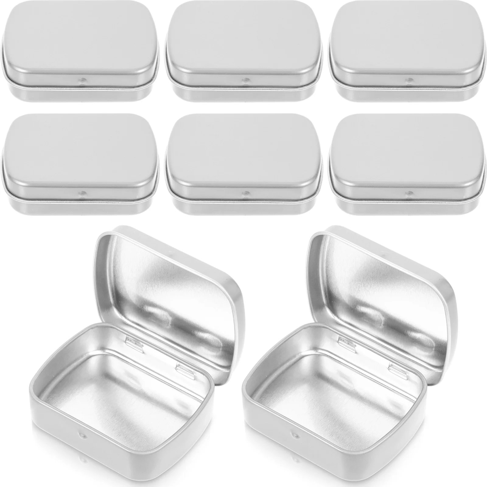 10 Pcs Tin Box Mini Fridge Accessories Makeup Products Spice Container Cream Travel