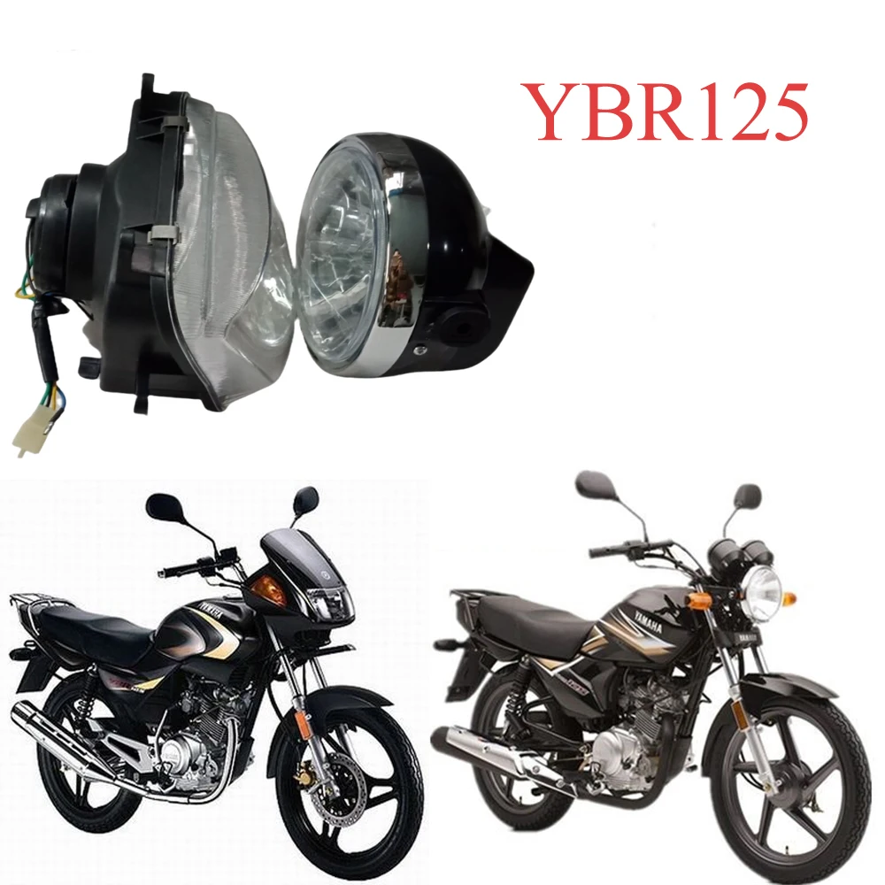 

Motorcycle Head Light for Yamaha Jianshe YBR125 2006/06/06/10/11/2012/17/18/2019 YBR125/ED/ESD/G JYM125-8 Front Lamp With Bulb