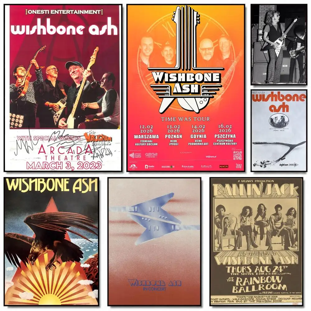 band W-Wishbone Ash-H Poster Removable Wall Sticker for Home Cafe Bar Office Interior Decor