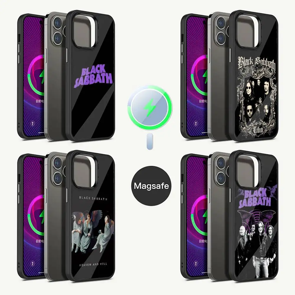 

Black S-Sabbath Smart Phone Case For iPhone 16,15,14,13,12,11,Pro,Max,Plus,Mini,Magsafe,Magnetic Wireless Charging Case