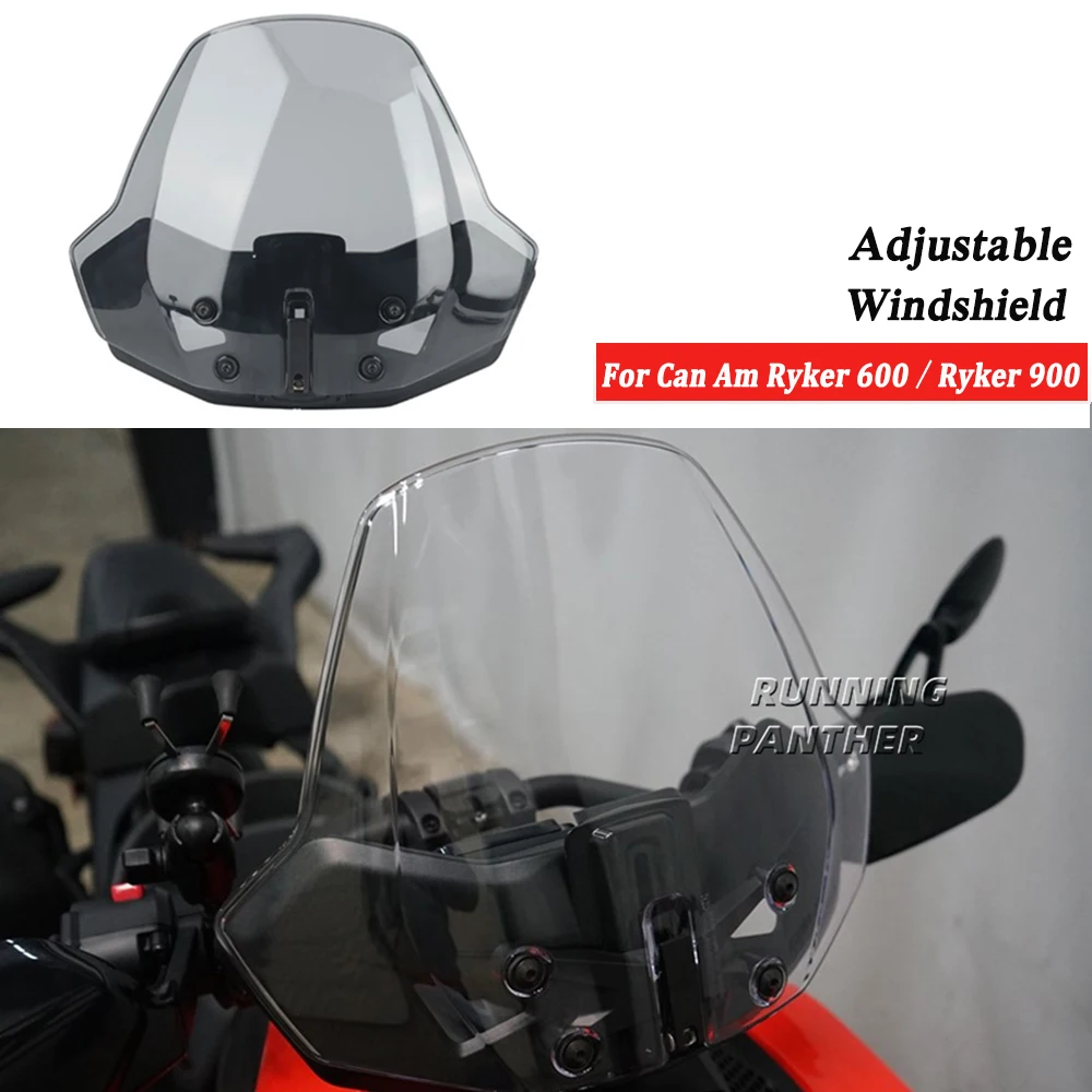 

Motorcycle Adjustable Windscreen Windshield Wind Screen Shield For Can-Am Ryker 600 900 Sport Rally Edition 900 ACE 2019-2023