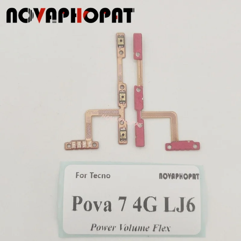 For Tecno Pova 7 4G LJ6 Power On Off Volume Up Down Switch Ribbon Power Button Flex Cable