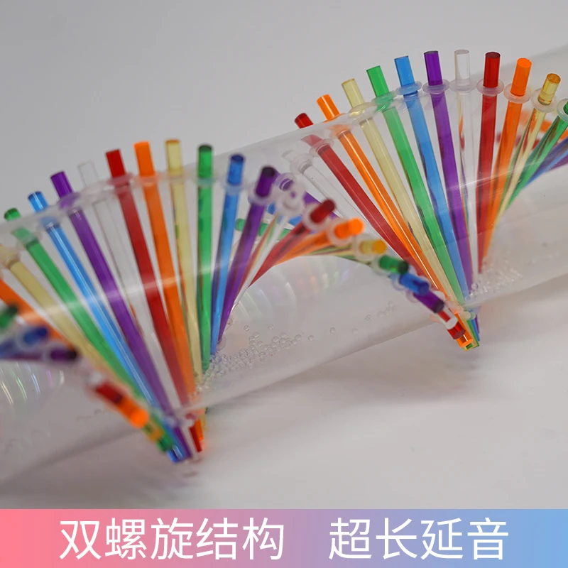 Color long sustain rain stick transparent rain stick sea wave onomatopoeia decompression meditation niche sound healing musical