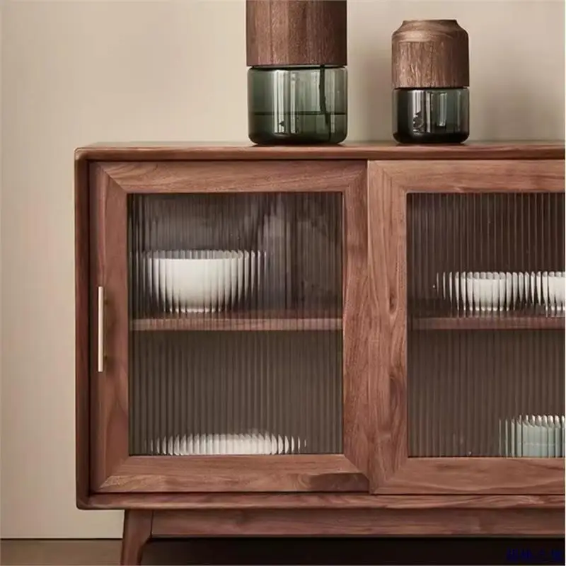 Black walnut sideboard, Nordic sofa, living room, tea, solid wood cupboards, dining room kitchen cabinets, entrance hallway