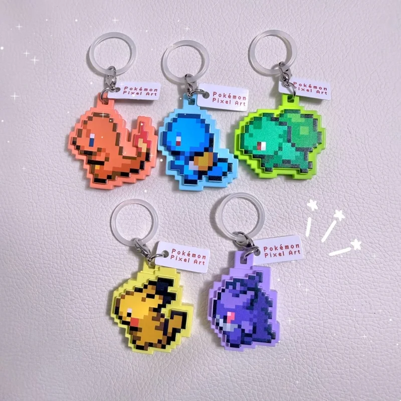 Брелок-подвеска Tomy Pokemon Pixel Art Gachapon Пикачу Генгар, украшение для сумки, аксессуар, подарок