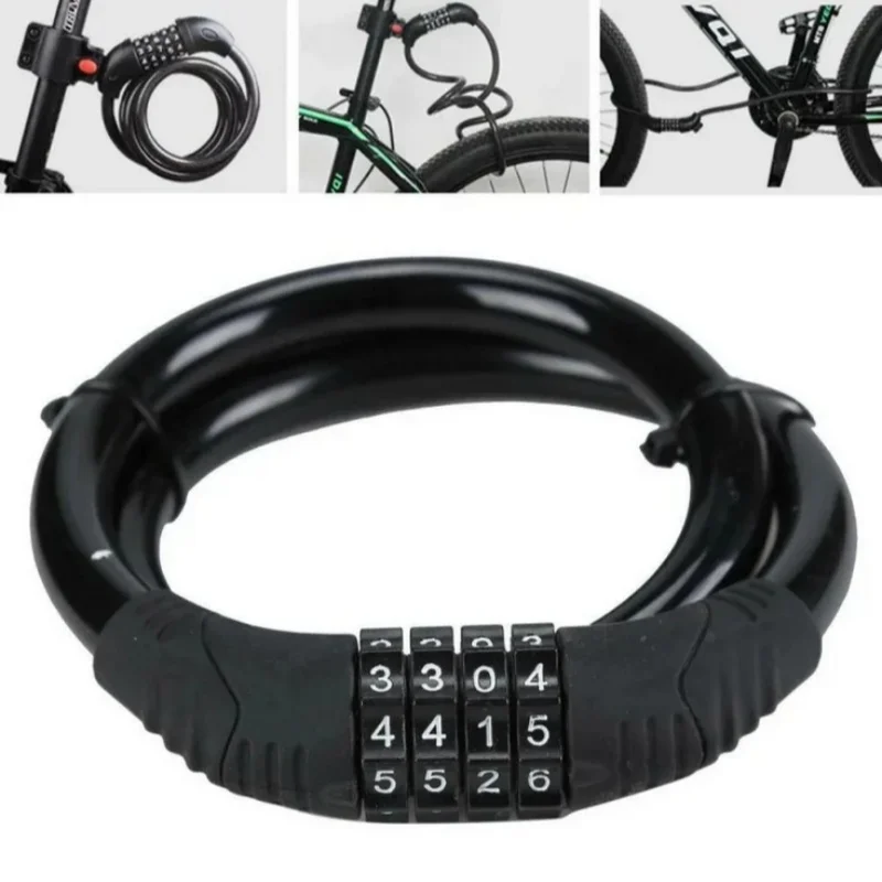 AliExpress NONE Bicycle lock 4-digit password combination bicycle security lock MTB anti-theft lock for bicycle equipment