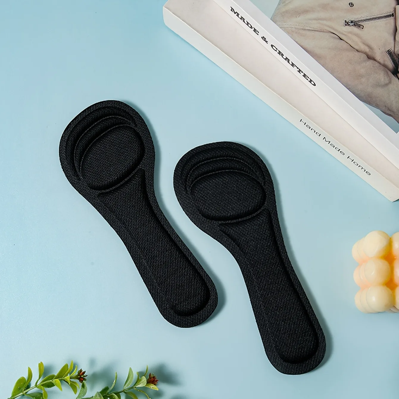 3/4-Sandalen-Einlegesohlen für Damen | Schweißabsorbierende, rutschfeste, selbstklebende Polster, atmungsaktives Kissen für Fersen, Sommer-Strandbekleidung – Detail 3