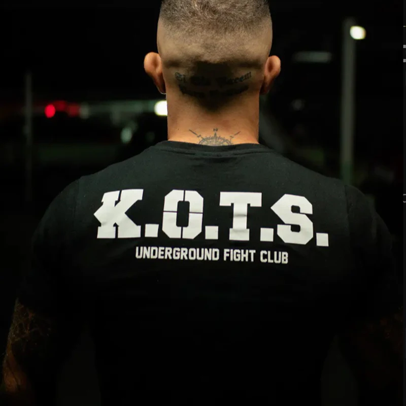 2025New KOTS Underground Boxing Fighting Match T-shirt Fashion 3DRound Neck Outdoor Extreme Sports Top Large Boxing Short Sleeve