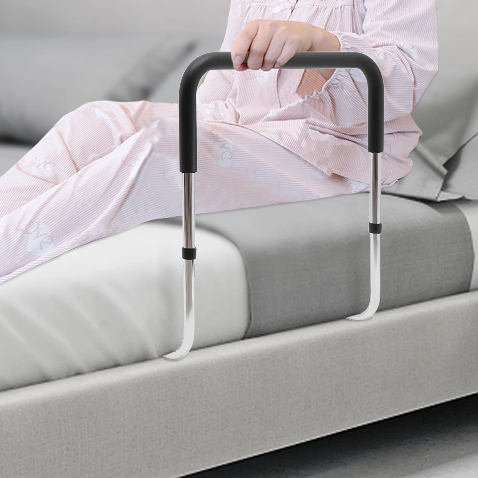 Bed Rail for Elderly and Disabled People Bed Rail for Elderly Care Bed for Safety Height-Adjustable Railing Fall Protection