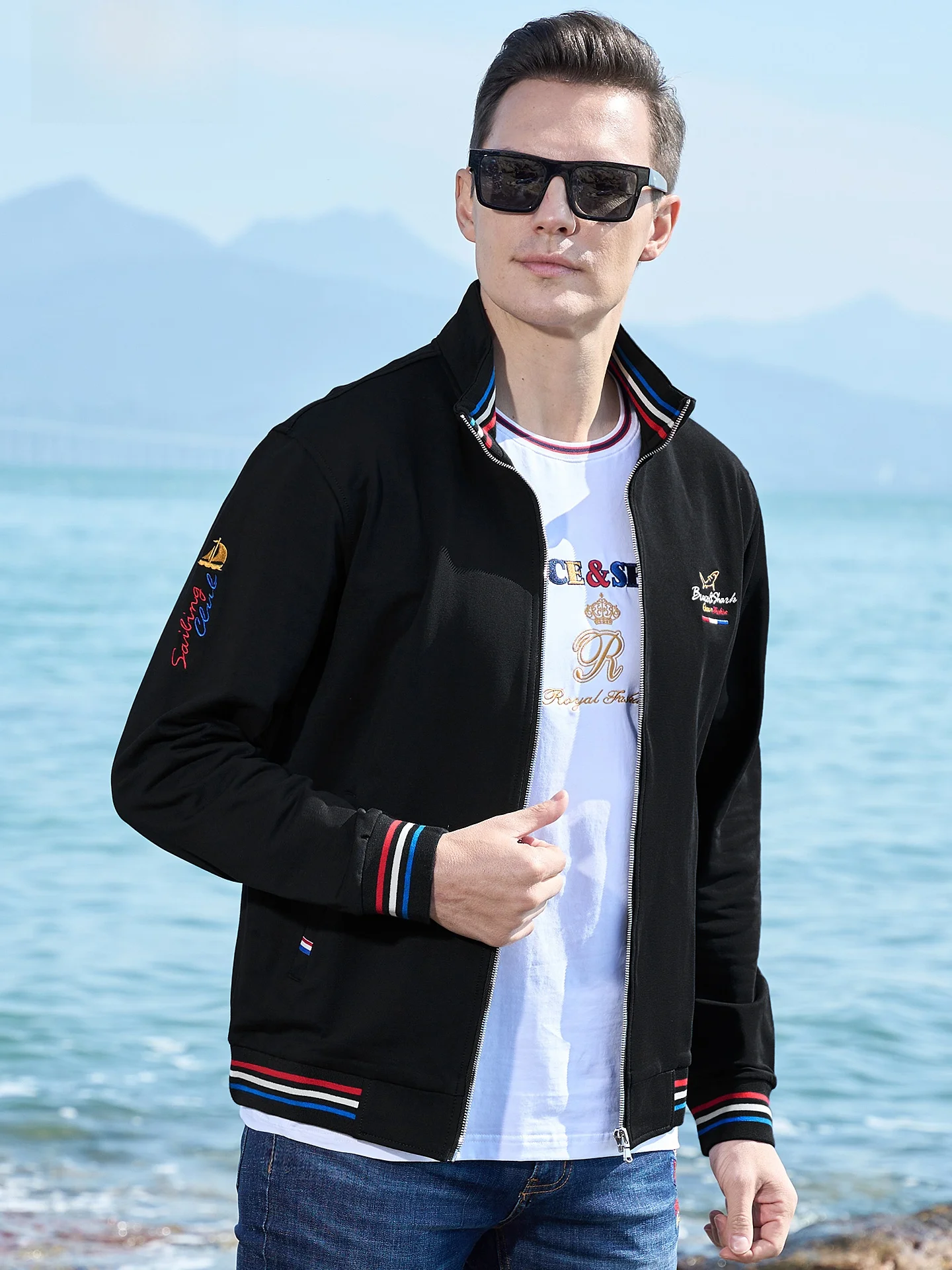 

Мужская толстовка Spring Autumn Bruce Ark, модная спортивная одежда, свободный крой, на молнии, дышащая, удобная, с длинными рукавами, повседневная.